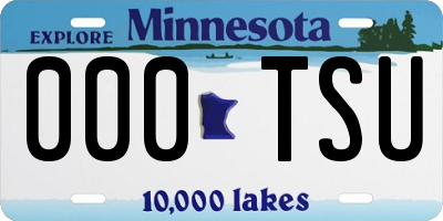 MN license plate 000TSU