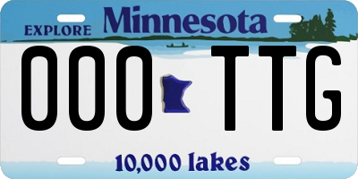 MN license plate 000TTG