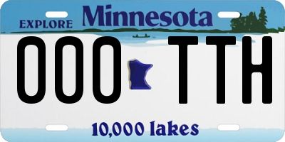 MN license plate 000TTH
