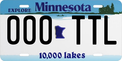 MN license plate 000TTL