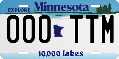 MN license plate 000TTM