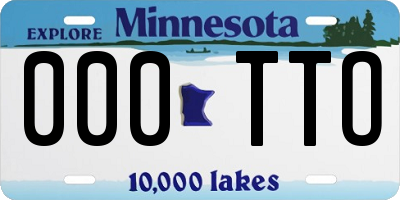 MN license plate 000TTO