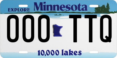 MN license plate 000TTQ