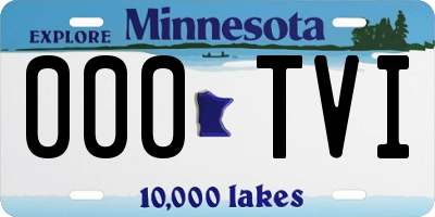 MN license plate 000TVI