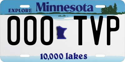 MN license plate 000TVP