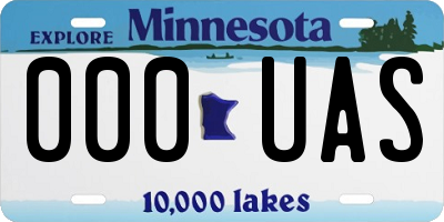 MN license plate 000UAS