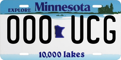 MN license plate 000UCG