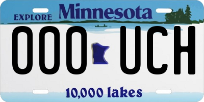 MN license plate 000UCH