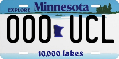 MN license plate 000UCL