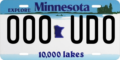 MN license plate 000UDO