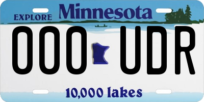 MN license plate 000UDR