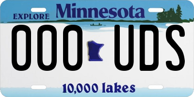 MN license plate 000UDS