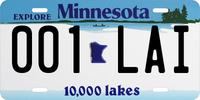 MN license plate 001LAI