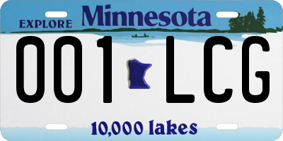 MN license plate 001LCG