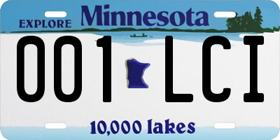 MN license plate 001LCI