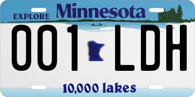 MN license plate 001LDH