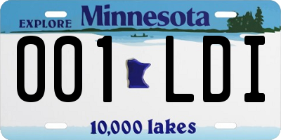 MN license plate 001LDI