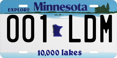 MN license plate 001LDM