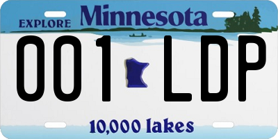 MN license plate 001LDP