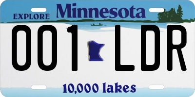 MN license plate 001LDR