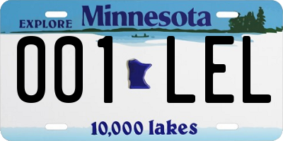 MN license plate 001LEL