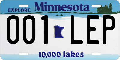MN license plate 001LEP