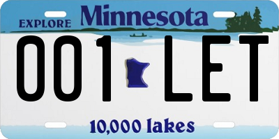MN license plate 001LET