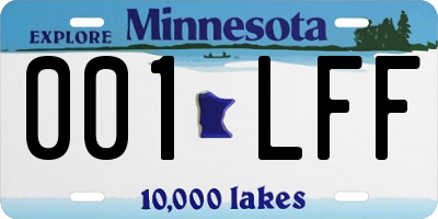 MN license plate 001LFF
