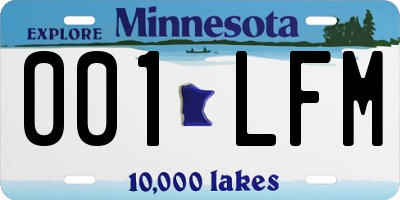 MN license plate 001LFM