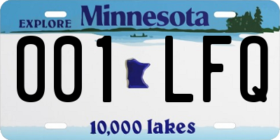MN license plate 001LFQ
