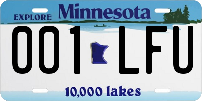 MN license plate 001LFU