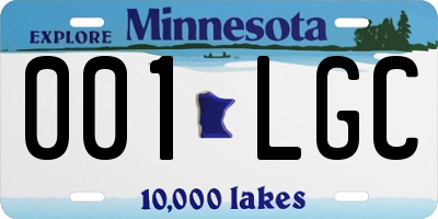 MN license plate 001LGC