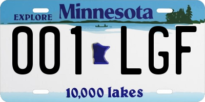 MN license plate 001LGF
