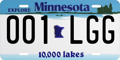 MN license plate 001LGG