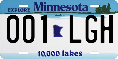 MN license plate 001LGH