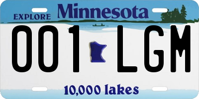 MN license plate 001LGM
