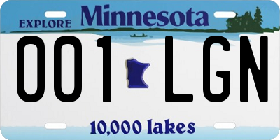 MN license plate 001LGN