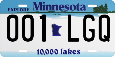 MN license plate 001LGQ