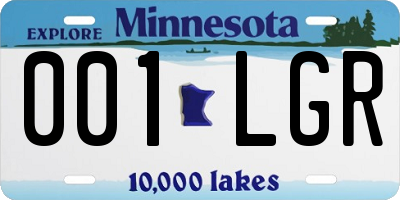 MN license plate 001LGR