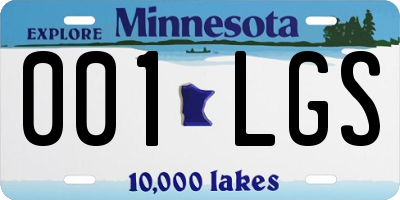 MN license plate 001LGS