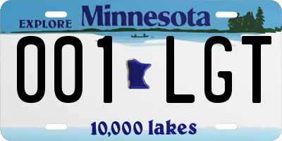 MN license plate 001LGT