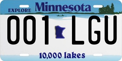 MN license plate 001LGU