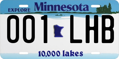 MN license plate 001LHB