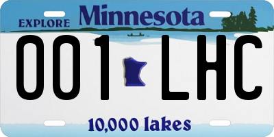 MN license plate 001LHC