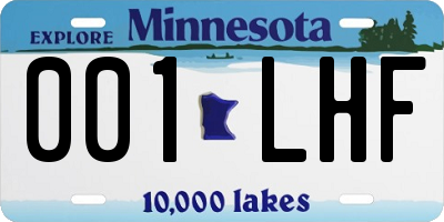 MN license plate 001LHF