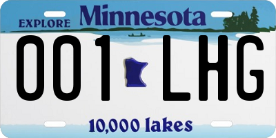 MN license plate 001LHG