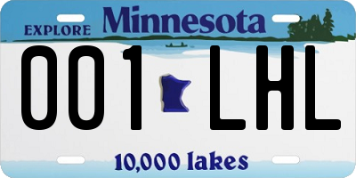 MN license plate 001LHL
