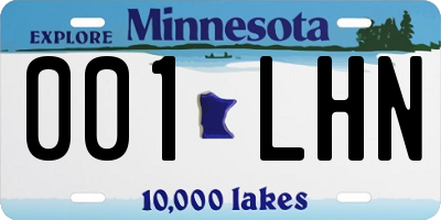 MN license plate 001LHN