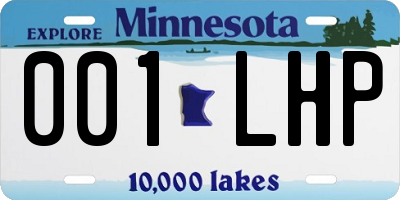 MN license plate 001LHP