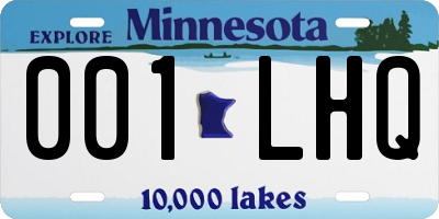 MN license plate 001LHQ